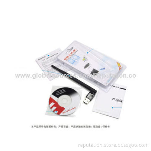 USB 802.11n 150Mbps Mini Wireless LAN Adapter, Supports WPS Key Encryption